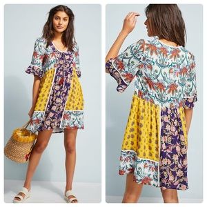 🚫SOLD NWT Lilka Patchwork trapeze dress XS